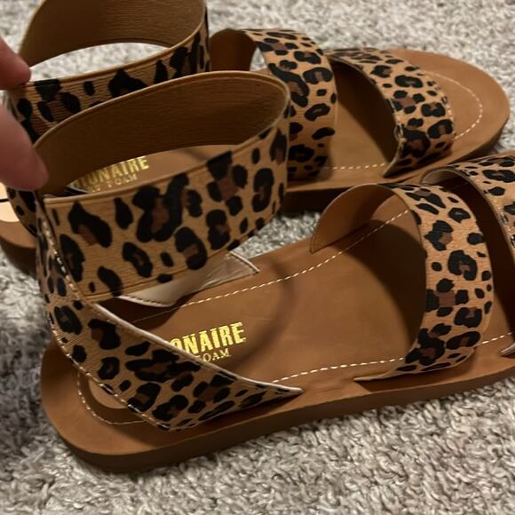 NEW Cheetah Print Sandals CUSHIONAIRE Women Indego Stretch Size‎ 7 Animal Print - Picture 7 of 16